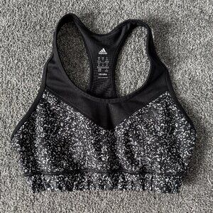 Adidas Sports Bra Women's Climalite Techfit Bra Size M Black